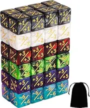 48 PCS MTG Dice Counters Magic The Gathering Counter +1/+1 Life Tokens Commander 6 Sided Dice Set for MTG, TCG, Card Games Accessories