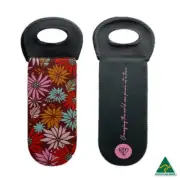 Flashback Flowers Design | Wine Cooler | Single Bottle | Neoprene