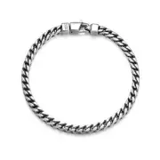 BRAND NEW Ethos Italian Chain Rhodium Plated 4-Side Franco 8.5" Bracelet UB0002M