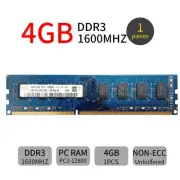 Hynix 4GB DDR3 1600MHz PC3-12800U 240Pin 1.5V CL11 DIMM Desktop Memory SDRAM BT