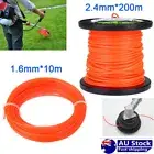 Red Trimmer Line Whipper Snipper Cord Brush Cutter Brushcutter 2.4mmx200m/ 1.6mm