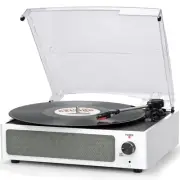 Vinyl Record Player with Speaker Vintage Turntable for Vinyl Records, Belt-Dr...