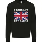 Proud to Wear Flag Not Racist Union Jack Mens Sweatshirt Jumper