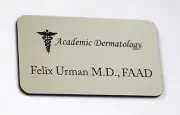 Personalised Engraved Name Badges Various Shape and Colour Plastic at Back Side
