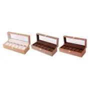 6 Slots Vintage , Watch Display Case Wood Luxury with Glass