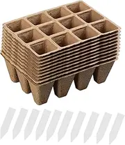 CAXUSD 1 Set 20pcs Flower Disc Planting Cases Garden Propagator Plant Starter Tray Nursery Pot Flower Pots Flower Container Pulp