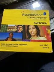 Rosetta Stone Svenska Swedish Audio Companion / Levels 1,2, & 3