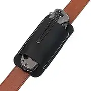 Leather Cutting Tool Sheath, Belt Pouch Holder, Horizontal Cutting Tool Carry, Practical Present, Exquisite Workmanship, 118mm, for Outdoor and Camping