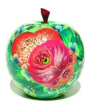 "I Love You" Green Apple Wooden Keepsake Box Handmade Marriage Proposal Ring Box