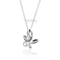 在飛比找Yahoo奇摩購物中心優惠-Tiffany&Co. 愛情橄欖葉925純銀項鍊-迷你