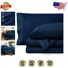 Full XL Ultra-Soft Microfiber Sheet Set - Double Brushed, Deep Pockets - 4 Piece