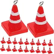 [HAPINARY] Cute Construction Cone Charms Mini Traffic Cone Ornaments for Diy Decor Jewelry