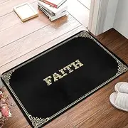 Welcome Mats Funny Faith Doormat Fall Porch Mat House Mats Outdoor Funny (Color : Colour, Size : 65X90CM)