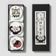 Yuko Higuchi Chopstick Rest Cutlery Rest Set of 3 w/Box Gustaves Kutani Ware