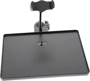 Abaodam Clamp Microphone Stand Tray with Height Large Sound Card Shelf for Live Streaming Photography Karaoke Compatible with Mic Stands Strong Bearing Weight