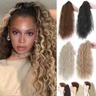 Clip Ponytail Clip in Hair Piece Curly Wavy Claw Pony Tail Hair Extensions Women