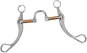 Oshhni Horse Chew, Stainless Steel Horses Snaffle Bits Oval Link Gag Bit Full Cheek Gag Equestrian