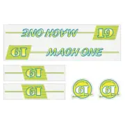 GT - 1986 Mach One - Clear - decal set - Old school bmx