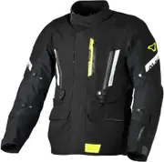 Macna Ultimax 2.0, textile jacket waterproof , color: Black/Dark Grey/Neon-Yellow , size: XL