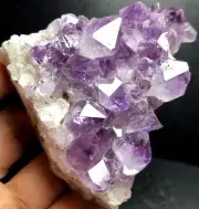 205g Natural Amethyst Beautiful Purple QUARTZ Geode Crystal Cluster T253