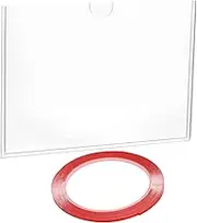 uxcell Clear Acrylic Sign Holder Document Paper Horizontal Frame 5x7inch with Double Sided Adhesive Strip for Home, Office Pack of 2