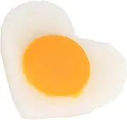 GLSTOY Heart Shaped Fried Egg Model Reusable Fake Food Prop Kitchen Decoration Photography Accessory Lifelike Pretend Play Model Unique Kitchen Decor