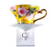 Elegant tea cup Porcelain wall plug-in night light !