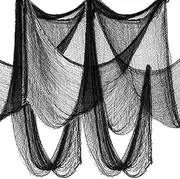 Yobbai 6 Pack Halloween Black Creepy Cloth - Halloween Decorations Clearance - 30X72 Inch Spooky Fabric Cloth for Haunted House - Creepy and Spooky Halloween Decorations for Party Outdoor Or Indoor