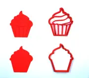 Cup Cake Cookie Cutter - 3D Printed - CupCake Cookie Cutter- Bakery Cookie