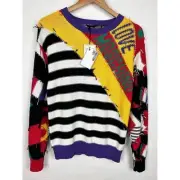 Crazy Multicolor Love Moschino By Jeremy Scott Sweater Size S