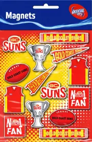 Gold Coast Suns AFL Magnet Sheet * 14 Magnets Per Sheet