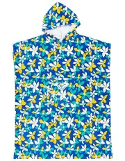 [Roxy] Stay Magical Poncho Towel Bright Sunlights Floral in White/Blue