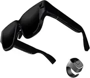 Compatible with Air Smart AR Glasses with Smart Ring Game Support Language Recognition Multilingual AI ChatGPT and Upgraded Version (Color : INMO Black)
