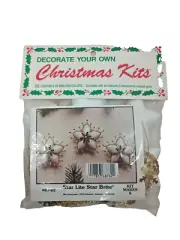 Merri Mac STAR LITE STAR BRITE Sequin Bead Christmas Ornament Craft Kit Makes 6