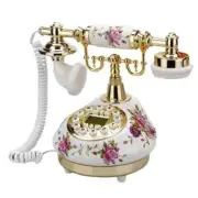 Corded Telephone Retro Landline Phone for Home/Office/Hotel, Ceramic Antique New
