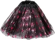 SHOWERORO Soft Gauze Tutu Skirt Elastic Waistband Children's Halloween Costume Layered Tulle Skirt for Festival