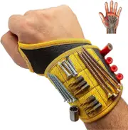 Magnetic Wristband Portable Tools Belt Screws Nails Drill Bits Bracelet Holder Repair Tools Yellow
