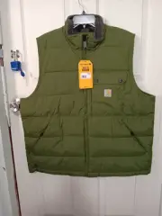 Carhartt Men's Montana Vest Sherpa Lined Green 105475 Gd3 Large New