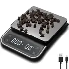 Coffee Scale with Timer, 3Kg/0.1G Stainless Steel Espresso Scale, Rechargeable D