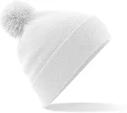[Beechfield] Unisex Original Pom Pom Winter Beanie Hat (UK Size: One Size) (White)