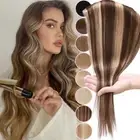 One Piece Clip in Russian Remy Human Hair Extensions 3/4 Full Head U Shape Ombre