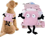 Dog Backpack with Harness,Adjustable Puppy Harness Backpack - Adjustable Travel Hiking Walking Harness Backpack for Small Medium Dogs