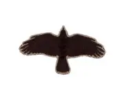 Black Odin Raven Flying Crow Vikings Patch for VELCRO® BRAND Hook Fasteners