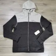Quiksilver Sweatshirt Men's Large Gray Black Keller Block Zip Up Hoodie New
