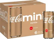 Coca-Cola Vanilla Soft Drink Mini Can Multipack 6 X 250 Ml