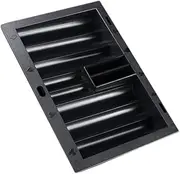 ADOCARN Chip Tray Poker Chip Holder Tray Poker Chip Holders Poker Table Dealer Tray Poker Chip Storage Tray Poker Chips Poker Chip Rack Holder Poker Chip Case Roulette Wheel Black Plastic