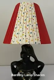 PLASTIC RIBBON RED & STARBURST SML BUCKET SHAPED LAMPSHADE for BARSONY LADY LAMP