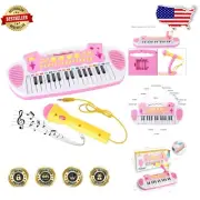 31-Key Piano Toy Keyboard with Microphone - Perfect Gift for 3-5 Old Girls