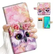 ( For Vivo Y22s ) Wallet Flip Case Cover AJ23506 Flower Owl