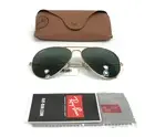 Ray-Ban Sunglasses RB3625 919631 NEW AVIATOR Gold Frames with Green Glass Lenses